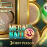 Mega Ball live dealer table by Evolution Gaming, 95.4% RTP — playable at CasinoLuck